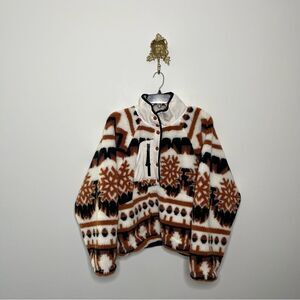 FP Movement by Free People Patterned Jacket - White, Brown, Black